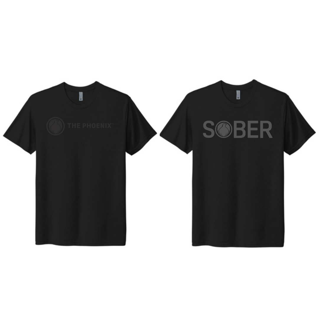 SOBER or The Phoenix Unisex Black Tee