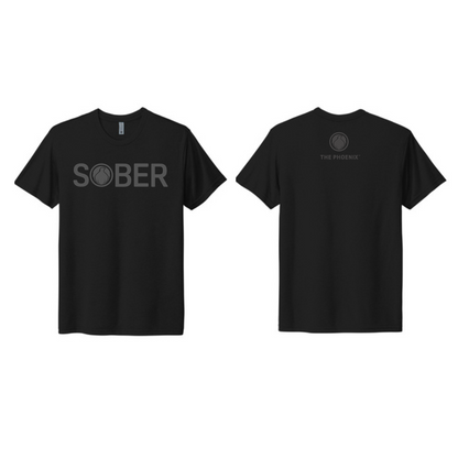 SOBER or The Phoenix Unisex Black Tee