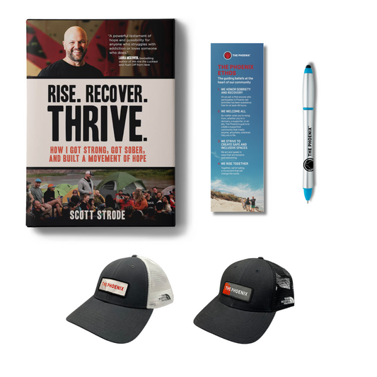 Cap and Book: Rise. Recover. Thrive: How I Got Strong, Got Sober, and Built a Movement of Hope - by Scott Strode